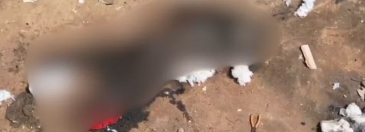 Drone flagra corpo em decomposição em laje de indústria abandonada