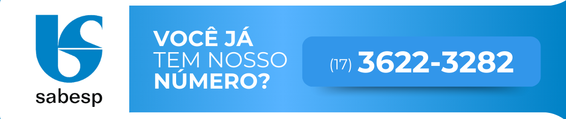 Novo número Sabesp Auriflama
