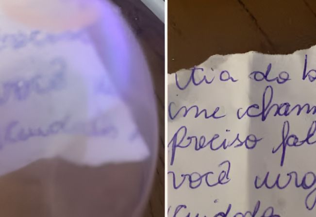 Bilhete em mamadeira alerta mãe sobre suspeita de maus-tratos em creche