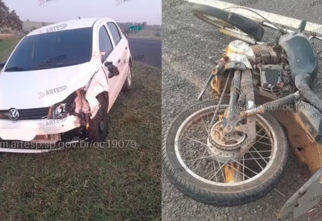 Motorista dorme ao volante, invade pista contrária e mata motociclista em rodovia 