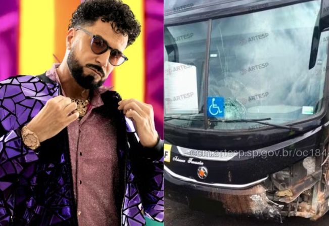 Cantor Latino fala em “livramento” após acidente com ônibus em rodovia