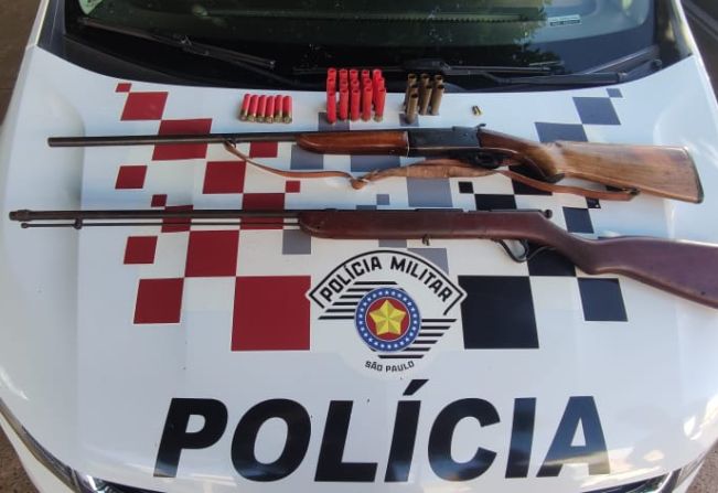Homem é preso por posse ilegal de armas durante operação policial em Auriflama